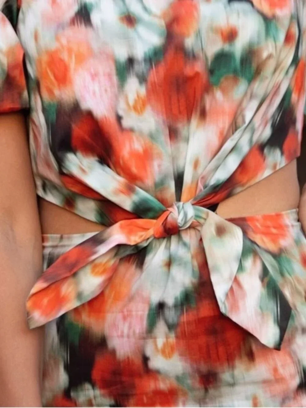 NWT J.Crew Cutout Dress in Red Multi Liberty® Hazy Days Floral 12
